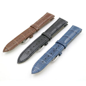 Customizable Business Casual Genuine Leather Watch Strap - Sporty & Stylish Quick-Release Band