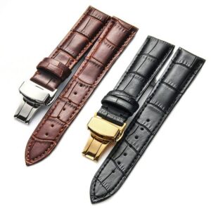Fashion Vintage Handmade Leather Watch Strap – Quick Release Interchangeable Wristband for Men