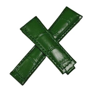 Handcrafted Green Vintage Leather Watch Strap – Soft, Breathable & Timeless Band