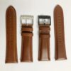 Custom Italian Oily Leather Watch Strap – Vintage Soft Cowhide Band with Choice of Silver or Black Buckle